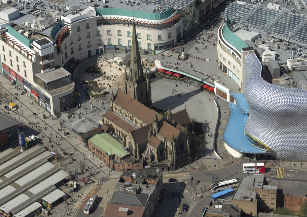 A photo of Birmingham’s Bullring Shopping Centre