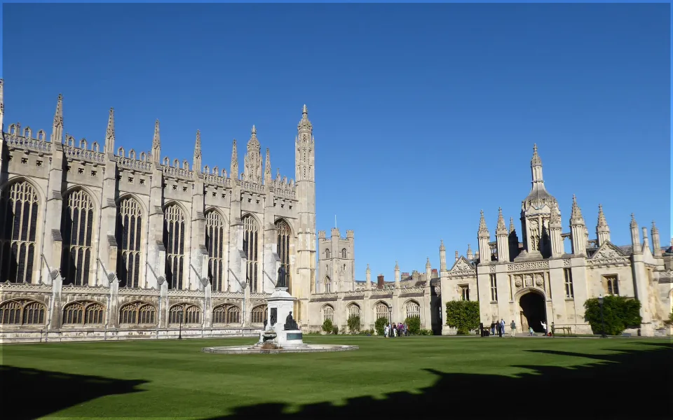 A picturesque view of King’s College Chapel or a peaceful riverside scene along the River Cam, emphasizing the need for clean, well-maintained spaces in Cambridge.