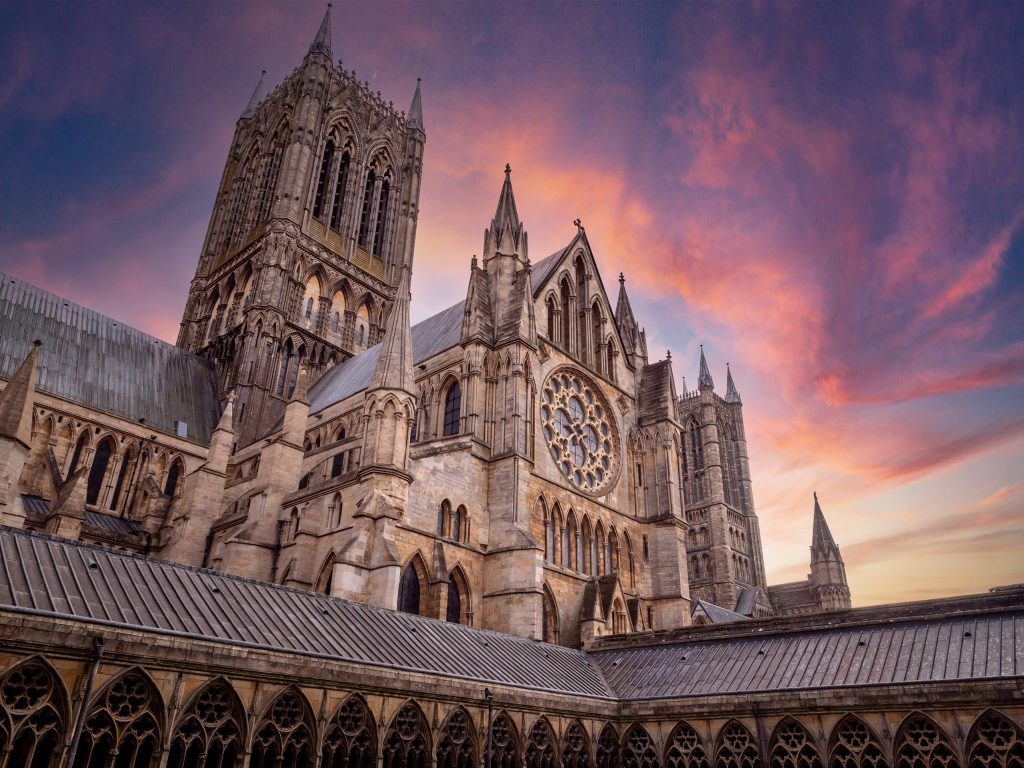 A picturesque view of Lincoln Cathedral