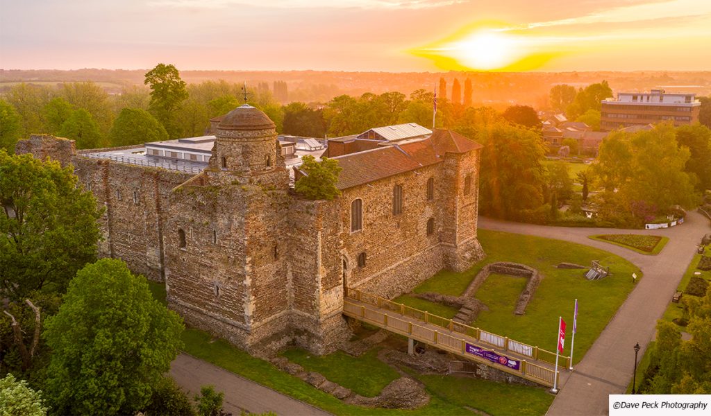 A scenic view of Colchester Castle