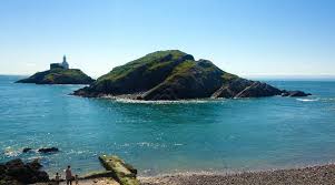 A scenic view of Swansea Bay or the Mumbles Pier with a clean, inviting atmosphere.