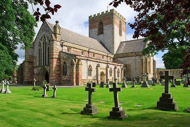 A view of St Asaph Cathedral or the serene countryside