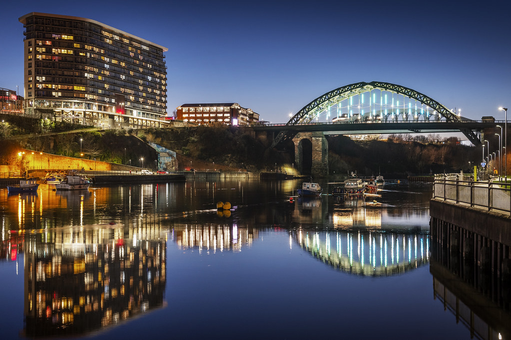 A view of the Wearmouth Bridge in Sunderland