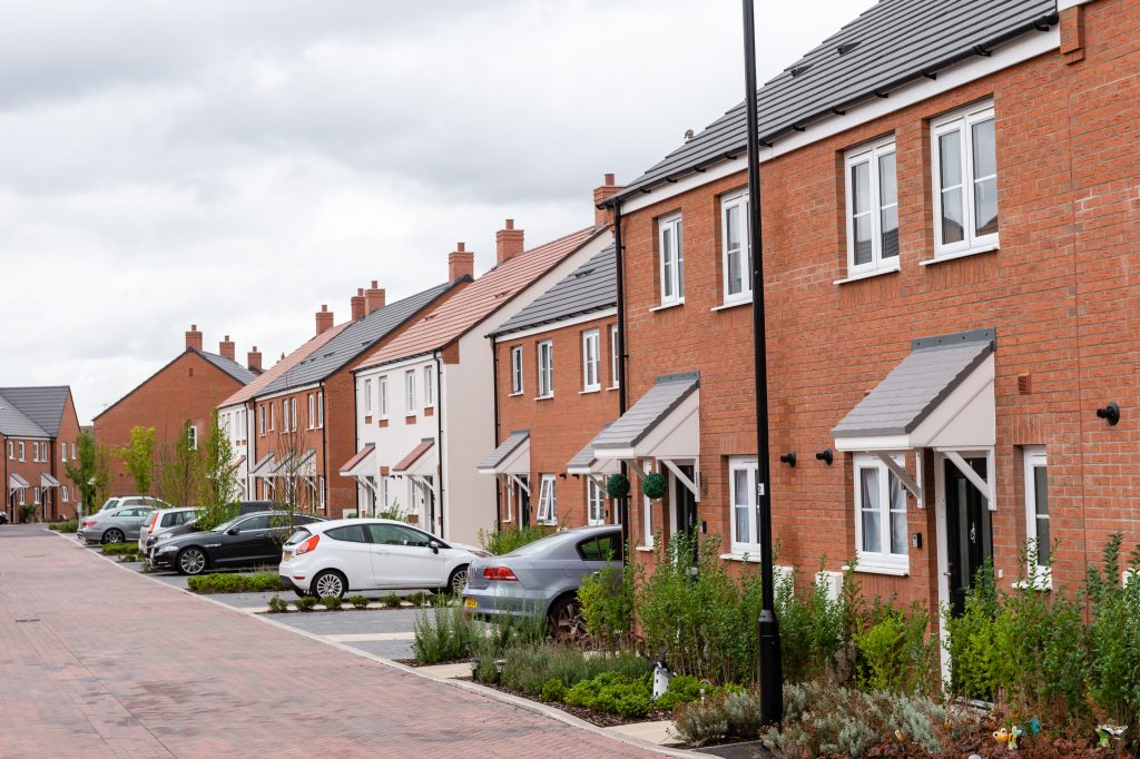 A well-maintained residential area with clean streets and homes.