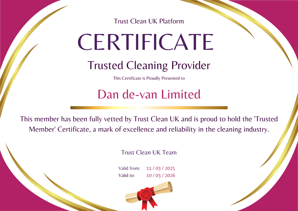 Dan de-van Limited - 'Trusted Member' Certification